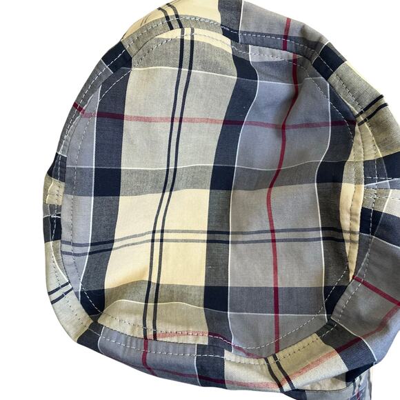 Barbour Mens Sz XL Tartan Bucket Hat Cream Grey Plaid Cassic - Picture 7 of 13